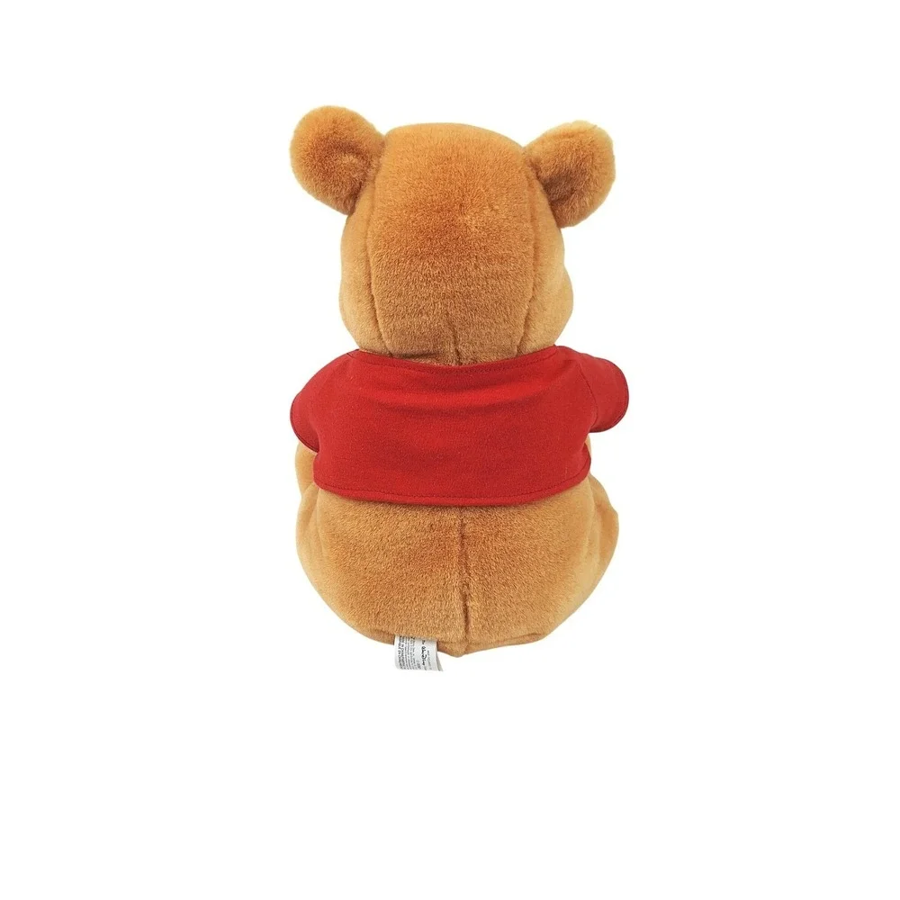 Disney Winnie the Pooh Plush Heart‎ and Flowers Bouquet Red Shirt Stuffed Animal